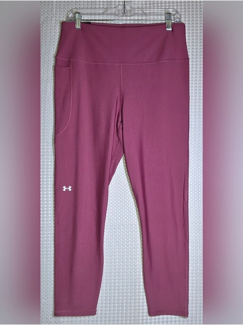 Under Armour Tech HeatGear Fuchsia Ankle Leggings 1X Athleisure Gym Workout - Picture 7 of 11